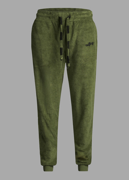 RIFFLE GREEN TOWEL PANTS